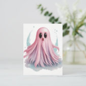 Carte Postale Aquarelle rose Ghost Art AI (Debout devant)