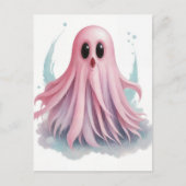 Carte Postale Aquarelle rose Ghost Art AI (Devant)