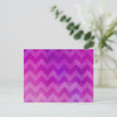 Carte Postale Aquarelle rose Ombre Chevron (Debout devant)