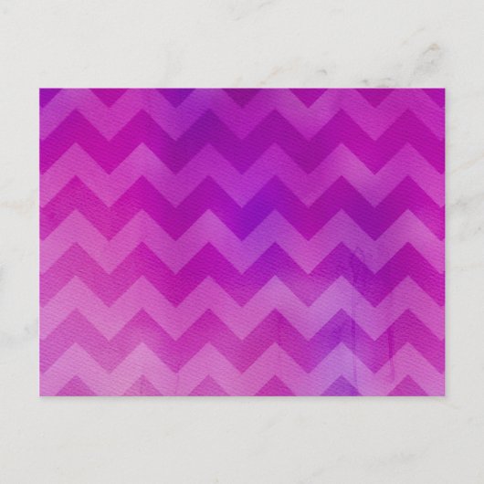 Carte Postale Aquarelle rose Ombre Chevron (Devant)