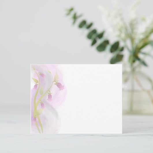 Carte Postale Aquarelle rose pâle (Debout devant)