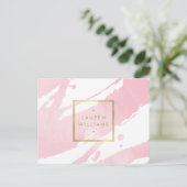 Carte Postale Aquarelle rose pastel Abstraite (Debout devant)