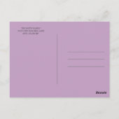 Carte Postale Aquarelle rose violet Faire-part mobile Floral (Dos)