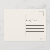 Carte Postale Aquarelle rose violet jaune Floral Vous Manquant (Dos)