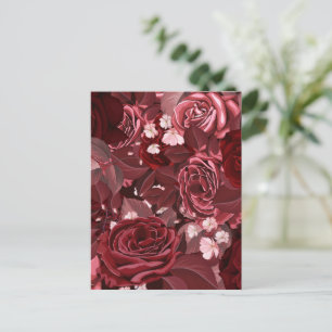 Carte Postale Aquarelle Roses 35