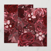 Carte Postale Aquarelle Roses 35 (Devant / Derrière)