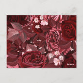 Carte Postale Aquarelle Roses 35 (Dos)