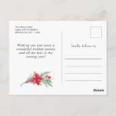 Carte Postale Aquarelle Rudolf Reindeer Joyeux Noël (Dos)