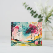 Carte Postale Aquarelle rustique Beauté d'automne (Debout devant)