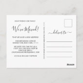 Carte Postale Aquarelle rustique Faire-part de déplacement Succu (Dos)