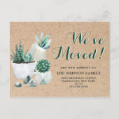Carte Postale Aquarelle rustique Faire-part de déplacement Succu (Devant)