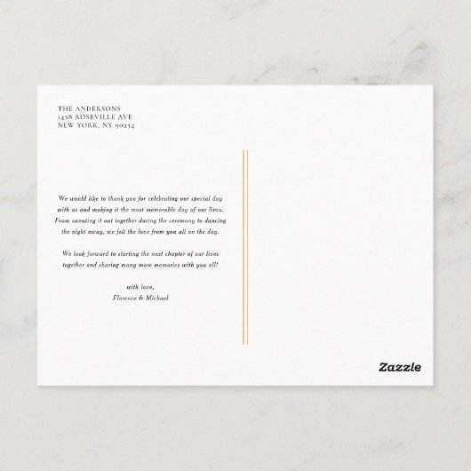 Carte Postale Aquarelle rustique Forêt d'automne Merci d'automne (Dos)