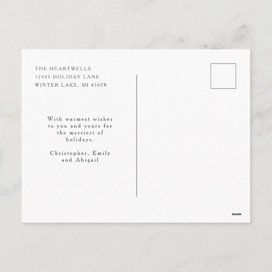 Carte postale Aquarelle Rustique Gnome Photo Holid (Dos)