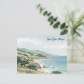 Carte Postale Aquarelle San Luis Obispo California (Debout devant)