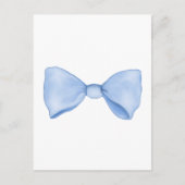 Carte Postale Aquarelle simple Bébé Bleu Bow (Devant)