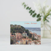 Carte Postale Aquarelle Skyline Lisbonne Portugal (Debout devant)