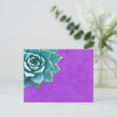 Carte Postale Aquarelle Succulente dentelle pourpre (Debout devant)