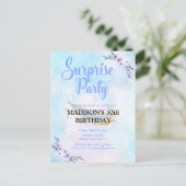 Carte Postale Aquarelle Surprise Party Pastel (Debout devant)