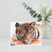 Carte Postale Aquarelle Tiger Cub (Debout devant)