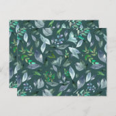 Carte Postale Aquarelle tombée feuilles 5 (Devant / Derrière)