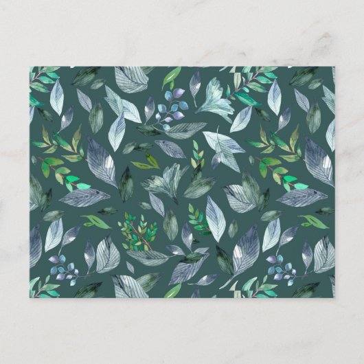 Carte Postale Aquarelle tombée feuilles 5 (Devant)