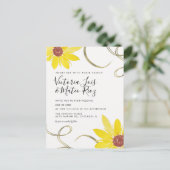 Carte Postale Aquarelle tournesol Wild Floral Swirl Mariage (Debout devant)