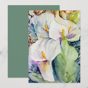 Carte postale Aquarelle trois cals blancs