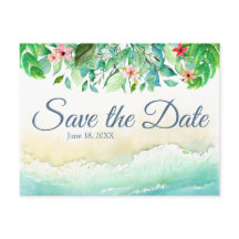 Aquarelle Tropical Beach Wedding Enregistrer la da