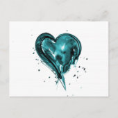 Carte Postale Aquarelle turquoise (Devant)