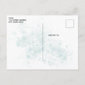 Carte Postale Aquarelle Turquoise Fête de Noël Floral (Dos)