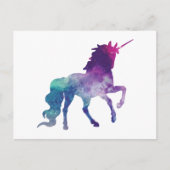 Carte Postale Aquarelle Unicorne (Devant)