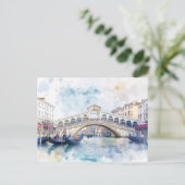 Carte Postale Aquarelle Venise, Italie (Debout devant)