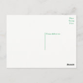 Carte Postale Aquarelle Vert Cactus Fleur Amour Coeur (Dos)