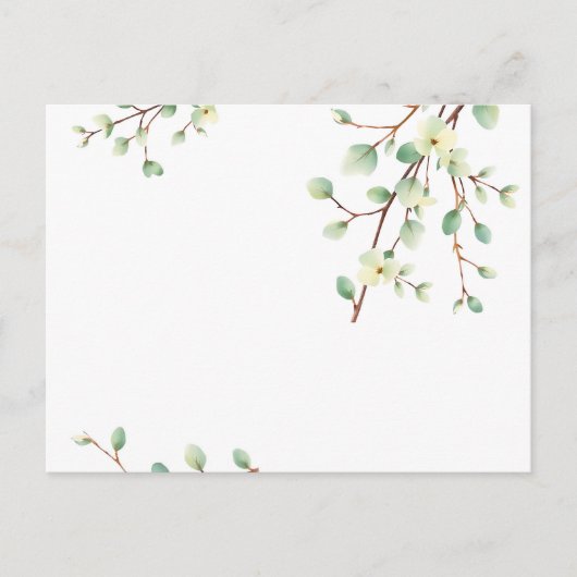 Carte Postale Aquarelle vert pâle (Devant)