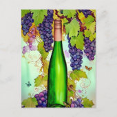 Carte Postale Aquarelle Vin Art (Devant)