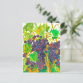 Carte Postale Aquarelle Vin de la peinture (Debout devant)