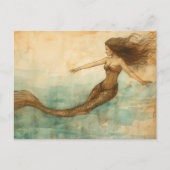 Carte Postale Aquarelle Vintage (Devant)