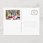 Carte Postale Aquarelle Vintage Arbre photo Noël (Dos)