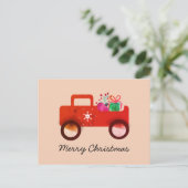 Carte Postale Aquarelle vintage Camion Cadeaux (Debout devant)