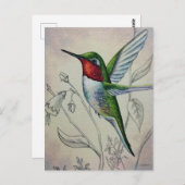 Carte Postale Aquarelle vintage no 1 (Devant / Derrière)