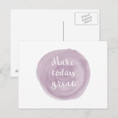 Carte Postale Aquarelle violet-clair inspirée (Devant / Derrière)