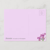 Carte Postale Aquarelle violet Iris noir blanc Motif (Dos)