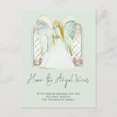 Carte Postale Aquarelle Whimsical Angel Voices Script Nativité (Devant)