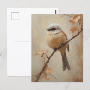 Carte Postale Aquarelle Whimsical Bird Cottagecore