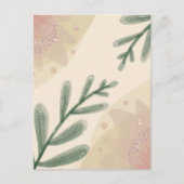 Carte Postale Aquarelle Whimsical Boho Feuilles botaniques (Devant)