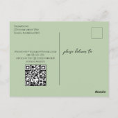 Carte Postale Aquarelle Whimsical Margarita QR Code Site Web (Dos)