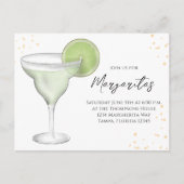 Carte Postale Aquarelle Whimsical Margarita QR Code Site Web (Devant)