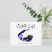 Carte Postale Aquarelle yeux de foudre extension maquillage marq (Debout devant)