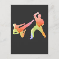 Aquarellée Martial Arts Combattre Karate Artiste