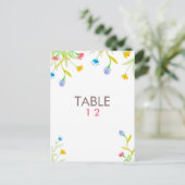 Carte Postale Aquarelles colorées Fleurs d'été (Debout devant)